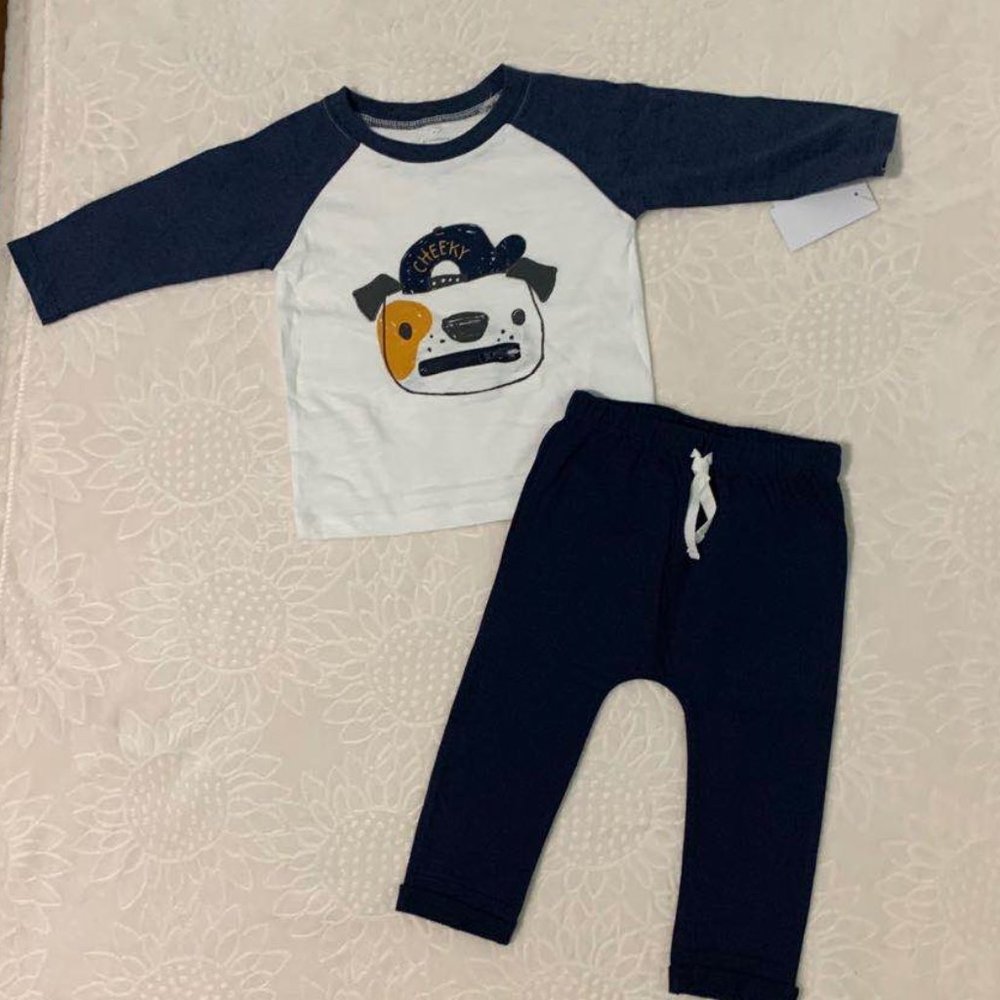 Baby Kids Boys Clothes 2pcs Puppy Set